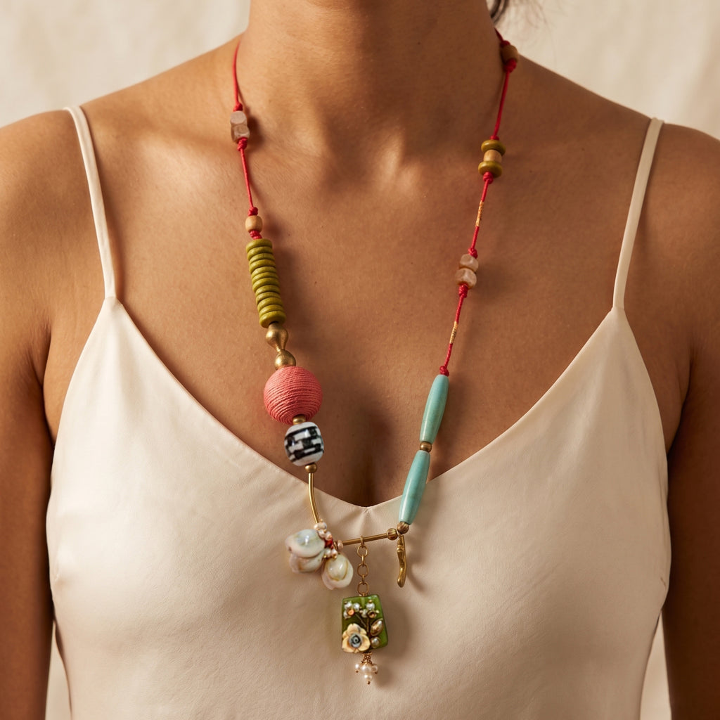 Vana handmade  Red Cord  Necklace