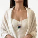 Lavender Striped Bar Detail | Artisanal Nature-Inspired handmade Jewelry