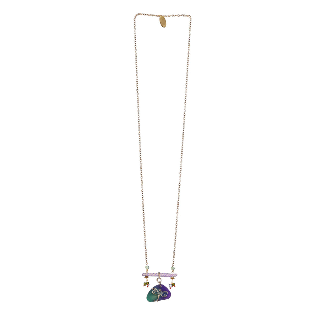 Lavender Striped Bar Detail | Artisanal Nature-Inspired handmade Jewelry