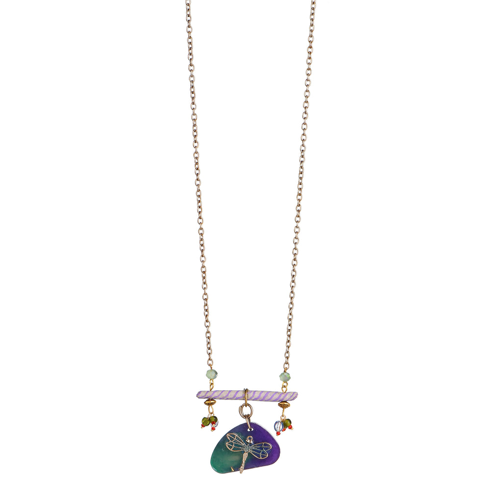 Lavender Striped Bar Detail | Artisanal Nature-Inspired handmade Jewelry