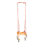Fern Sculptural Amber Resin Comb statement Necklace