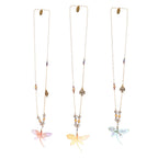 Helix Sculptural Resin Dragonfly Pendant necklace