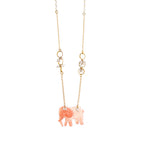 Echo Sculptural  Resin Elephant Pendant Necklace