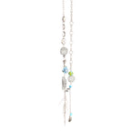 Opal Lariat style charm necklace
