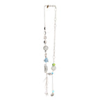 Opal Lariat style charm necklace