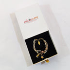 Prana Seed Pearl & Peach Crystal personalised bracelet