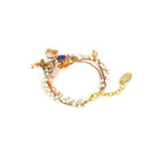 Prana Seed Pearl & Peach Crystal personalised bracelet