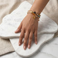 Prana Seed Pearl & Peach Crystal personalised bracelet