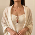 Raspberry Pink Beaded Statement Jewelry | Artisanal Nature-Inspired Romantic Accessory