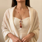 Raspberry Pink Beaded Statement Jewelry | Artisanal Nature-Inspired Romantic Accessory