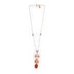 Raspberry Pink Beaded Statement Jewelry | Artisanal Nature-Inspired Romantic Accessory