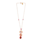 Latika Tiered Resin Floral Medallion Pendant necklace