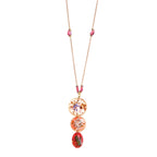 Raspberry Pink Beaded Statement Jewelry | Artisanal Nature-Inspired Romantic Accessory
