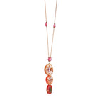 Raspberry Pink Beaded Statement Jewelry | Artisanal Nature-Inspired Romantic Accessory