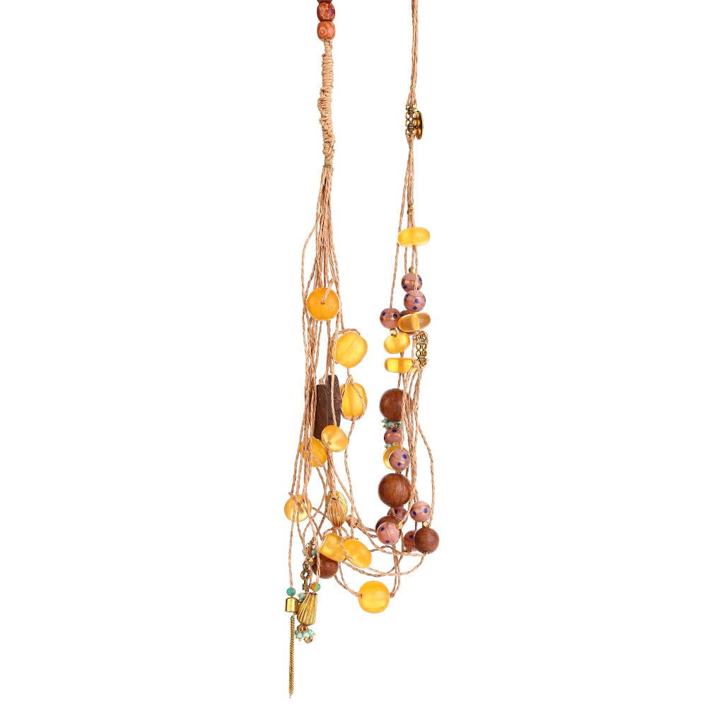 Sap handmade  Boho Multi-Strand Raffia Necklace