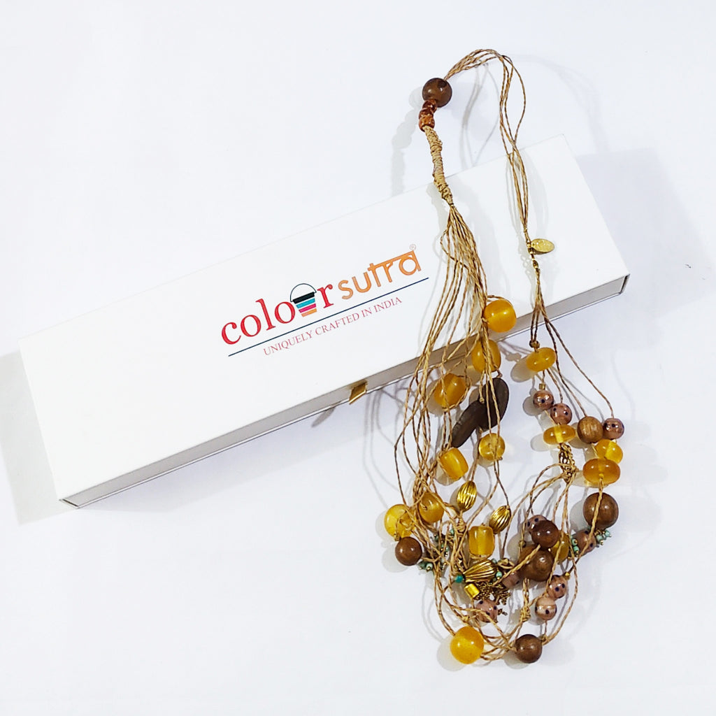 Sap handmade  Boho Multi-Strand Raffia Necklace
