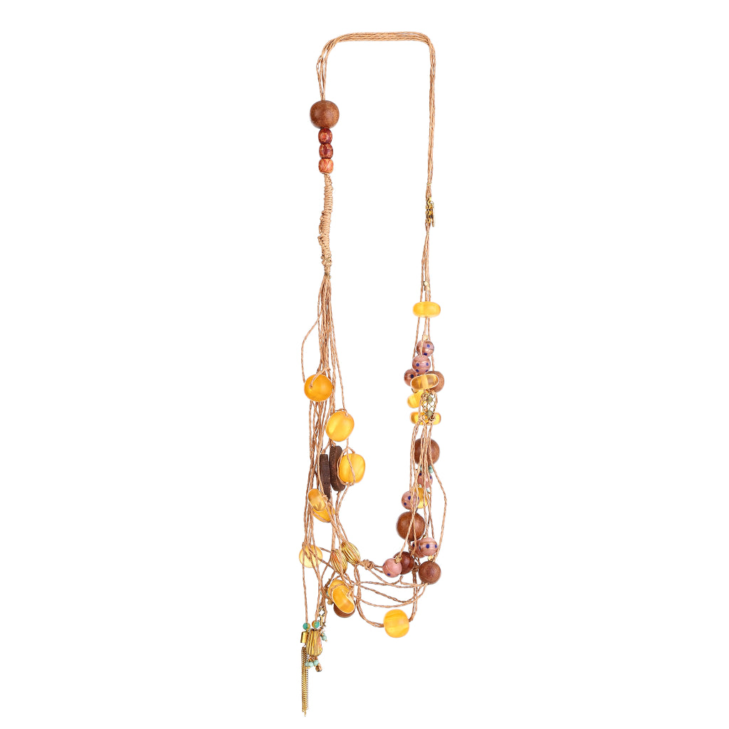 Sap handmade  Boho Multi-Strand Raffia Necklace