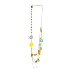 Sunehri Yellow Rose & Pineapple Charm  Layered Necklace
