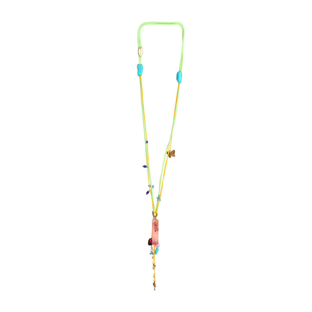 Cassia handmade  Lariat Style Layered Cord Necklace