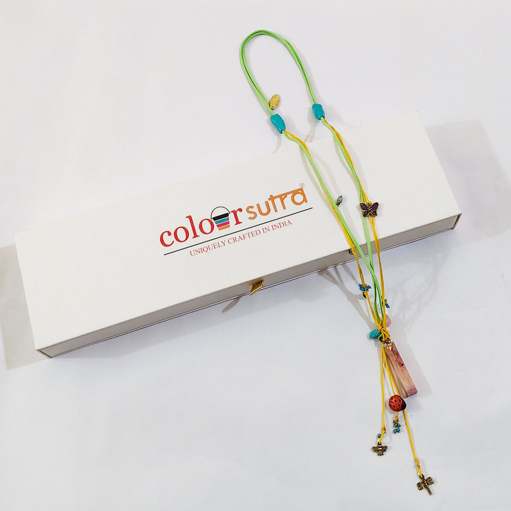 Cassia handmade  Lariat Style Layered Cord Necklace