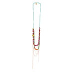 BERRY  GLASS Beaded Layered Statement Necklace