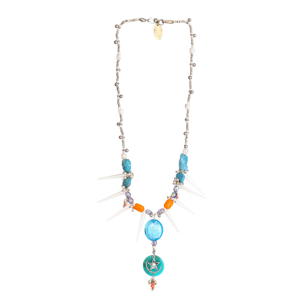 Kama Star & Crescent Moon Celestial Necklace