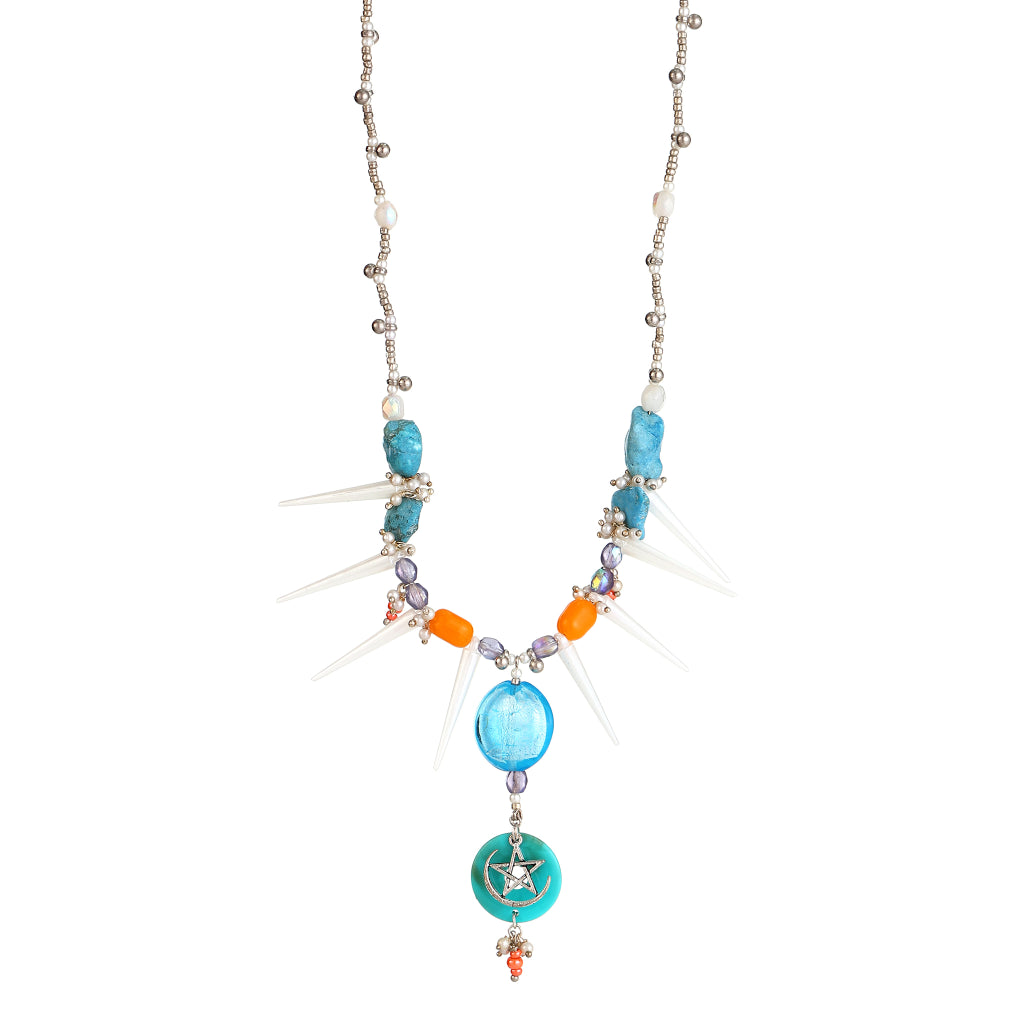 Kama Star & Crescent Moon Celestial Necklace