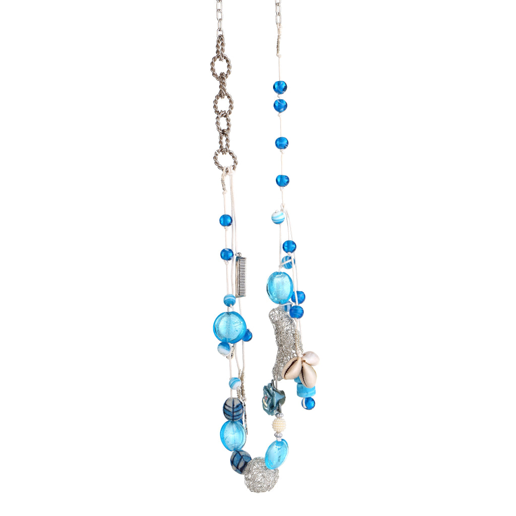 Zaya glass foil beaded Necklace