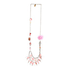 GUL Pink Rose & Mother of Pearl Shell Layered Statement Necklace