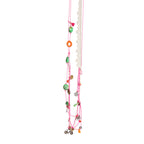Lulu  Boho  Layered Pink Cord Necklace