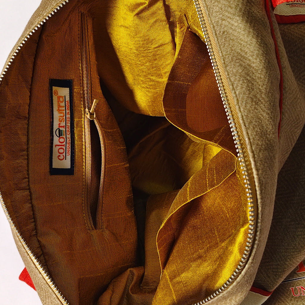 CAMOUFLAGE COMFORT- Beige tote bag