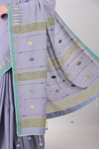 NEETI -  Lavender Grey Saree