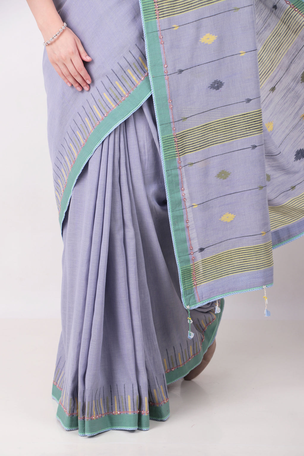 NEETI -  Lavender Grey Saree