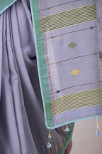 NEETI -  Lavender Grey Saree