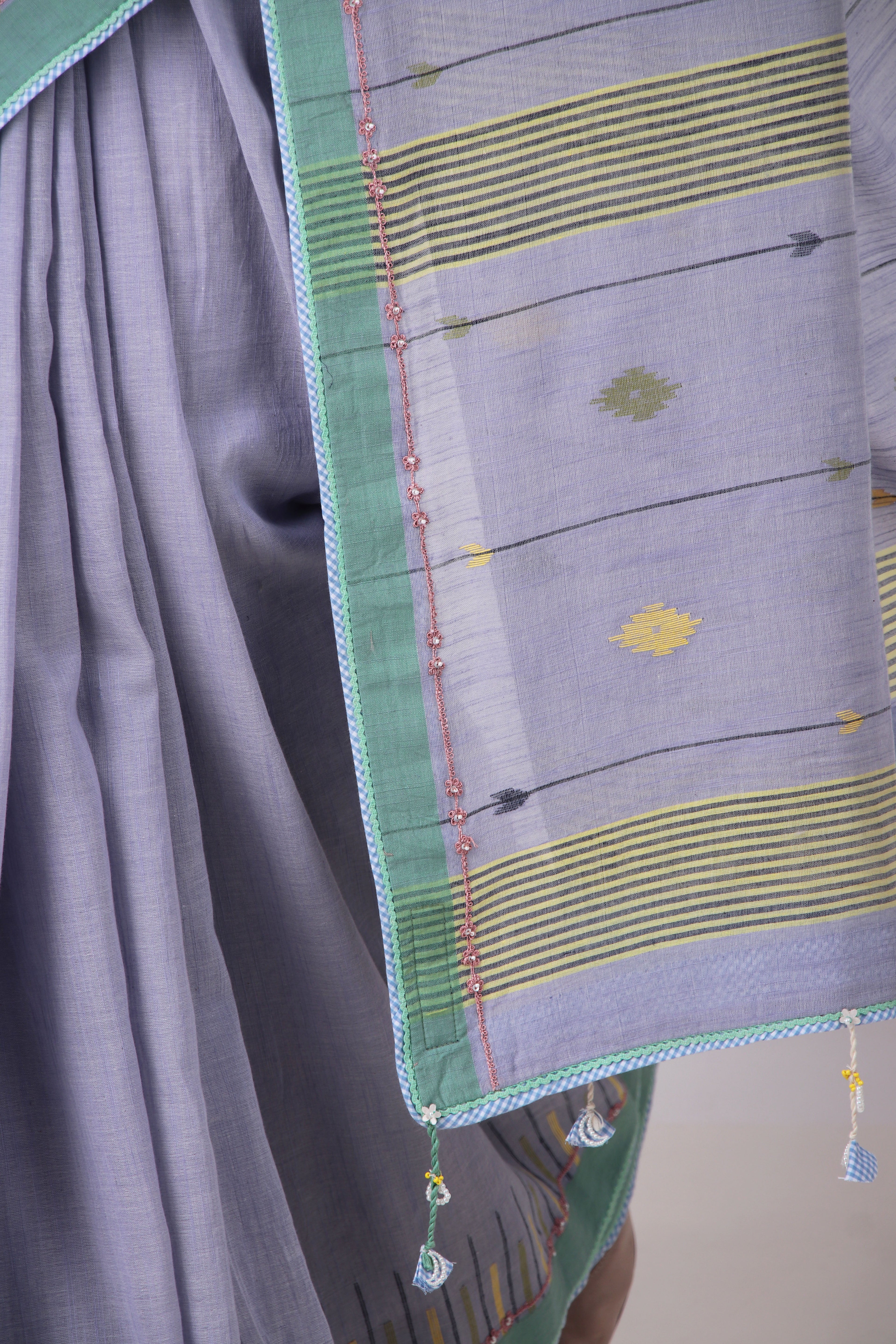 NEETI -  Lavender Grey Saree