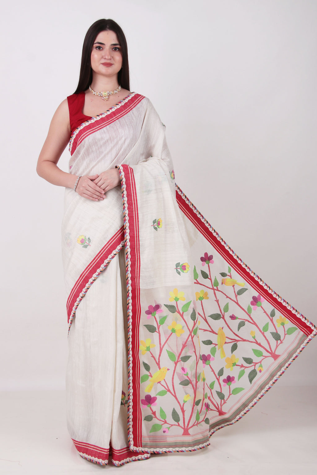 PANKHURI - Off white saree