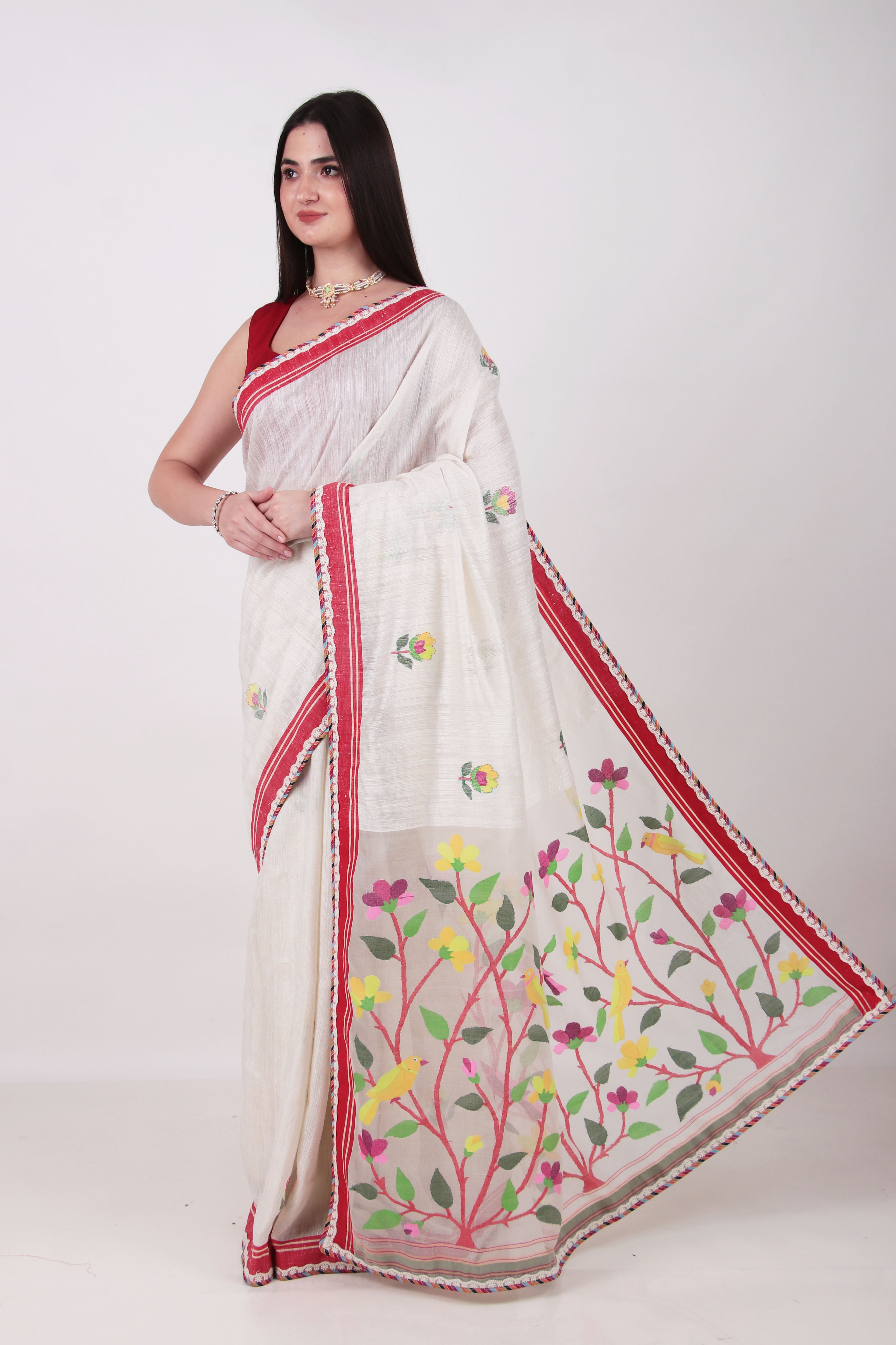 PANKHURI - Off white saree