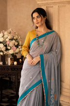 Vanani - Bluish Grey Saree