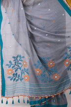 Vanani - Bluish Grey Saree