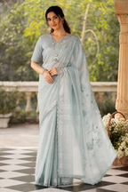 Ameha - Mint Blue Saree
