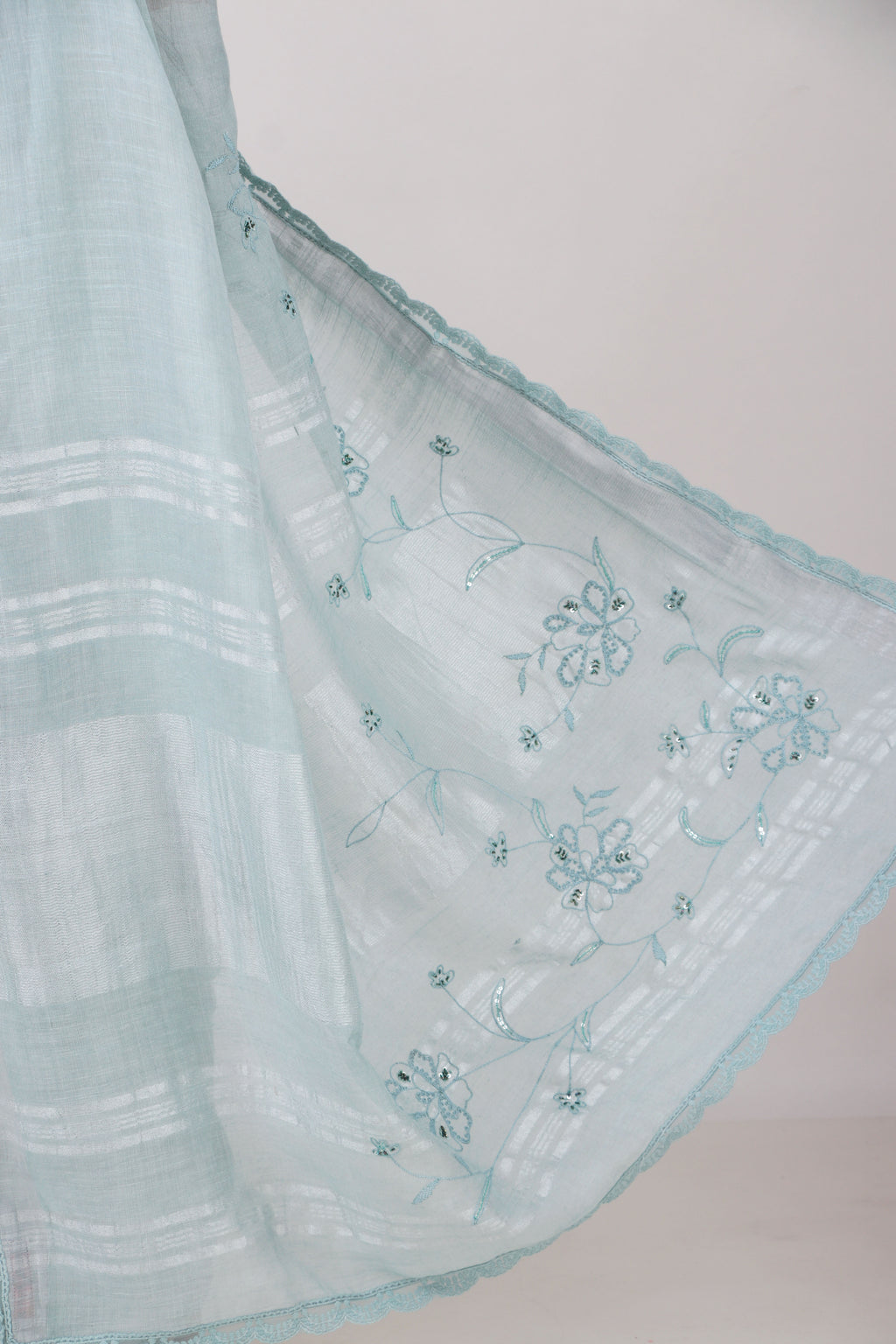 Ameha - Mint Blue Saree