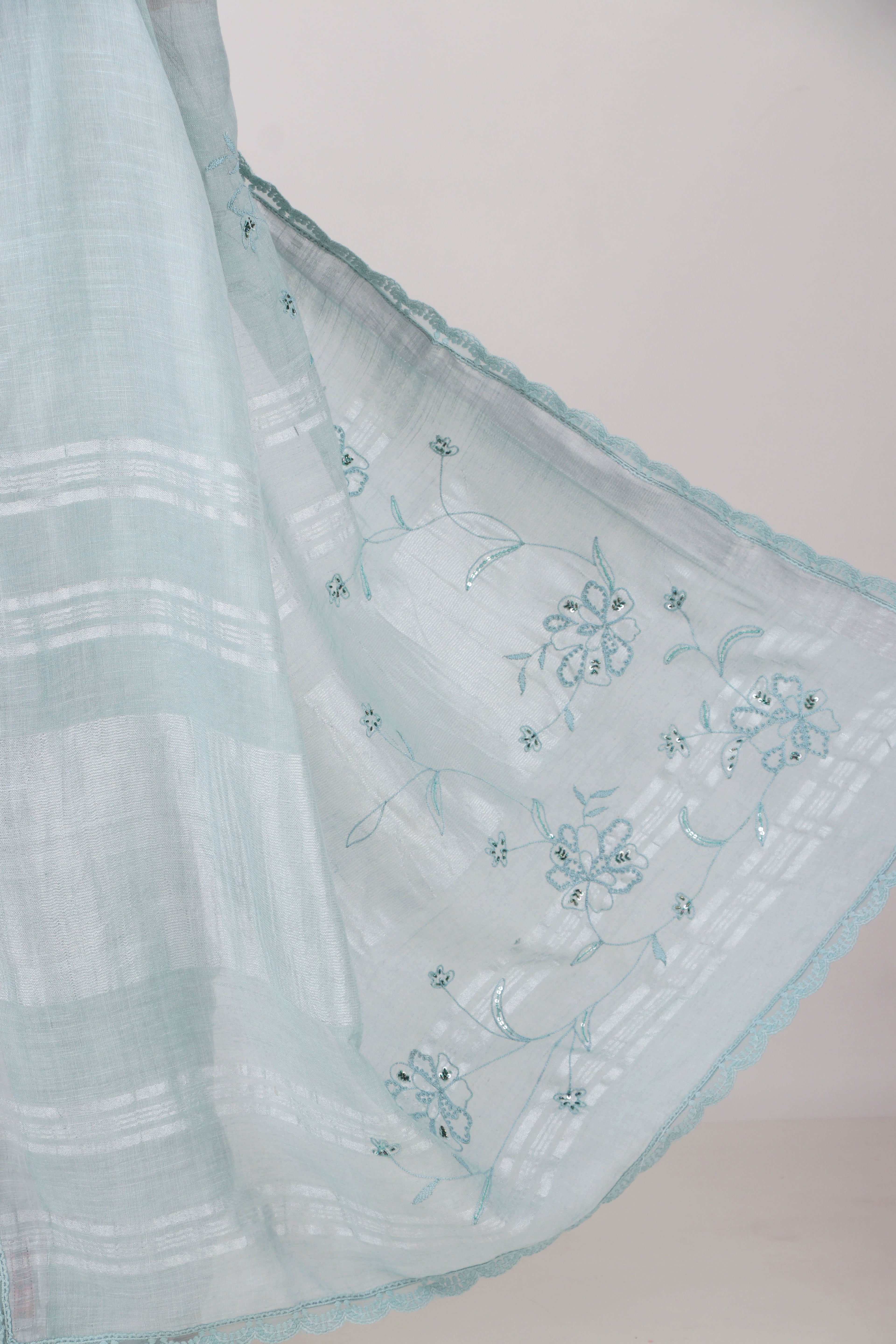 Ameha - Mint Blue Saree