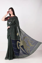 Vira - Forest Green Saree
