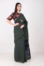 Vira - Forest Green Saree