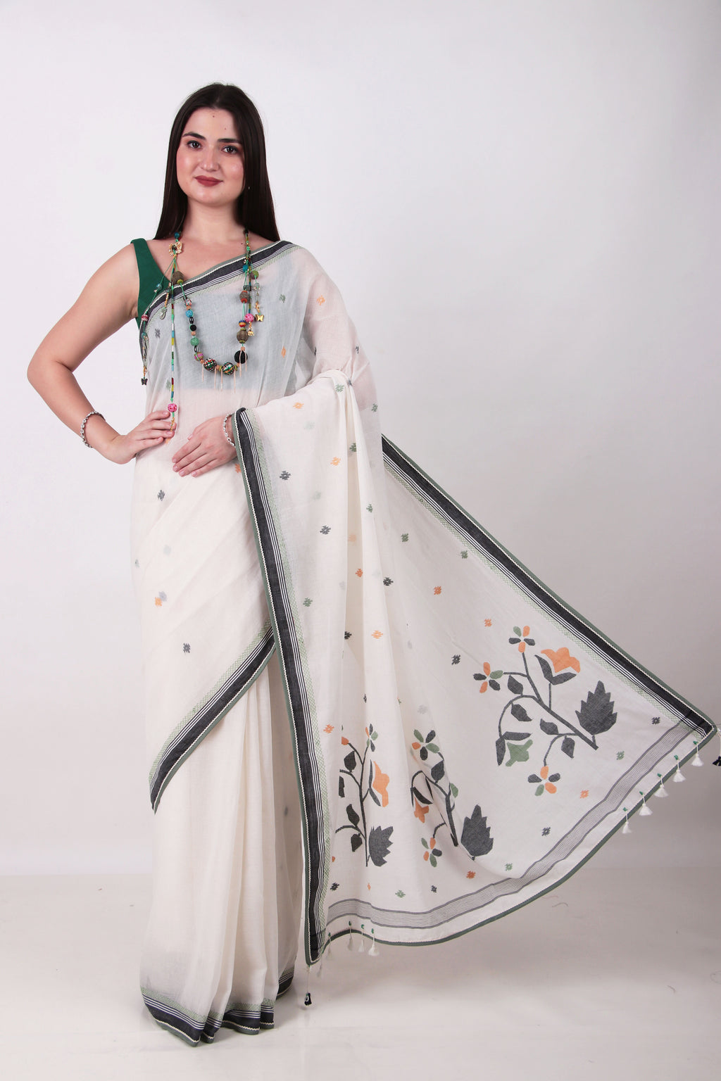AVANI- off white Saree