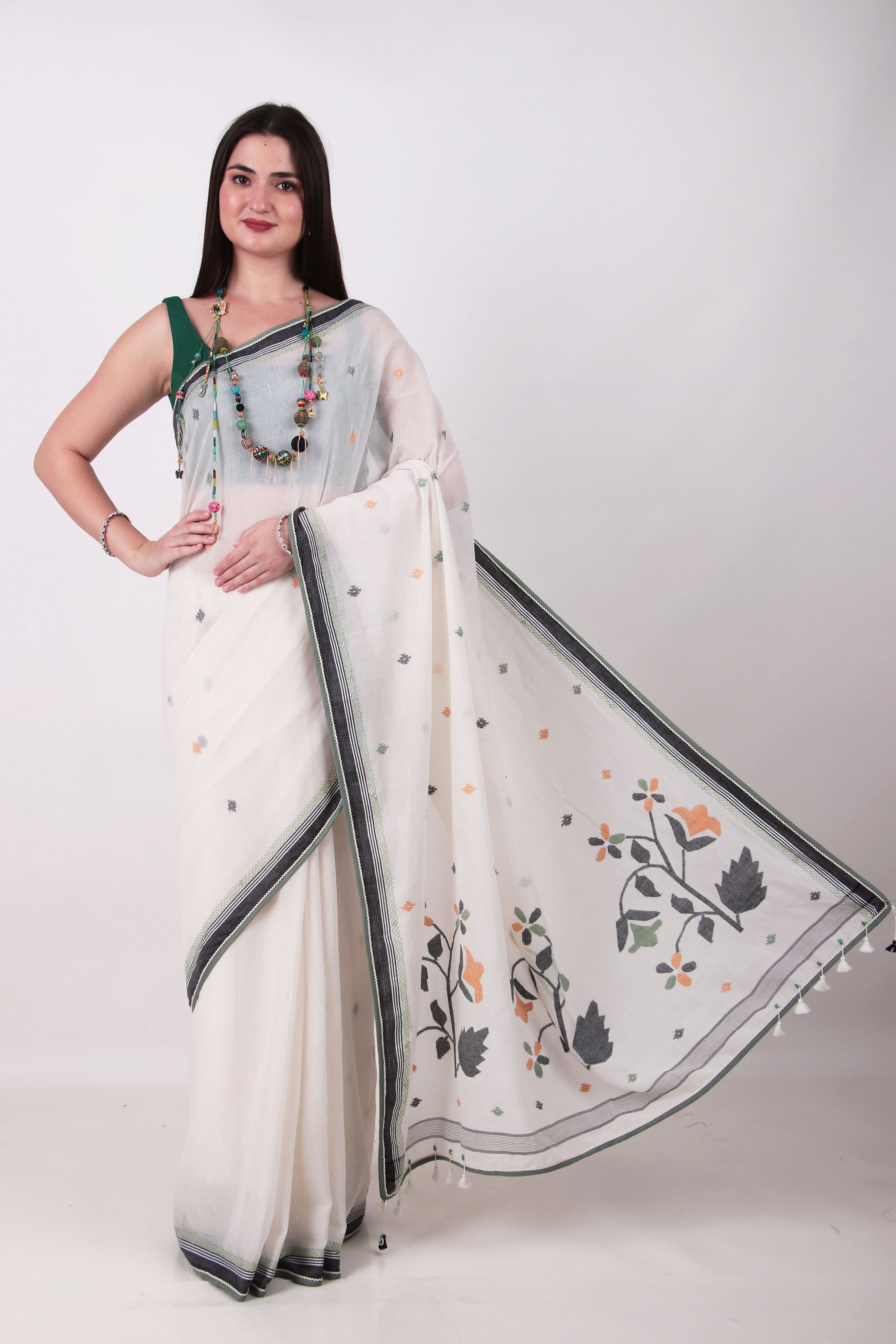 AVANI- off white Saree