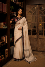 SAHAJ light beige/ecru Saree