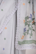 SRISHTI- ice blue jamdani Saree