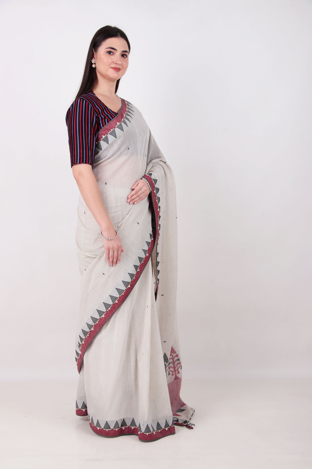 TATVA - Chalk White  Saree