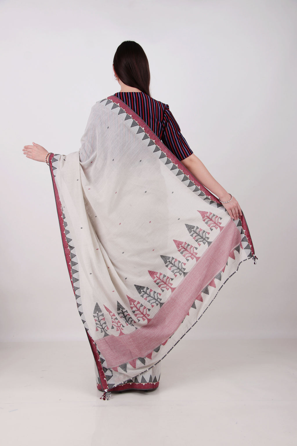 TATVA - Chalk White  Saree
